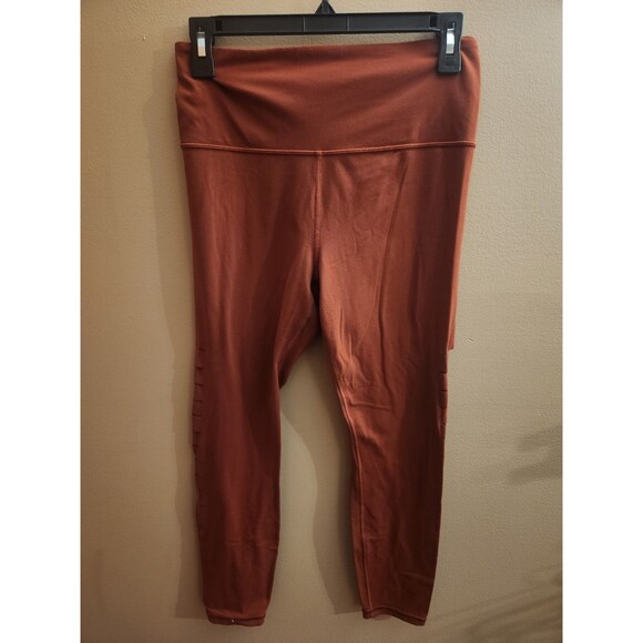 Athleta Rust 7/8 Tight Athletic Legging Cut Design High Waist 24" Inseam Size M - Picture 1 of 5